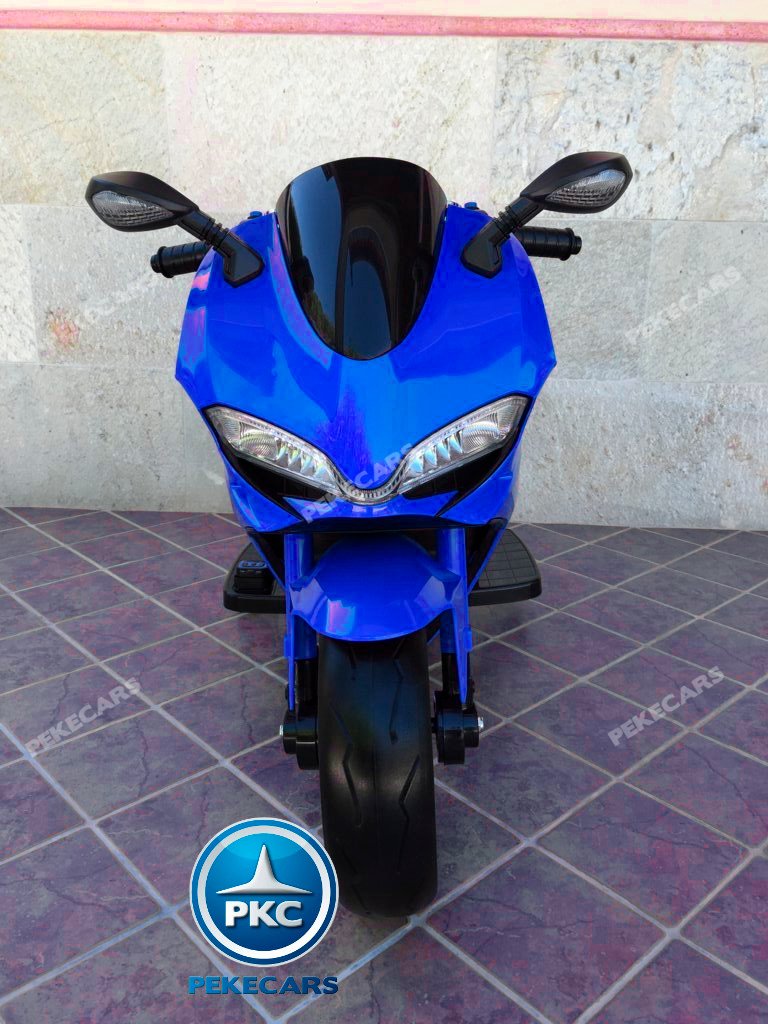 Moto electrica para niños Ducati Panigale Style Azul vista frontal