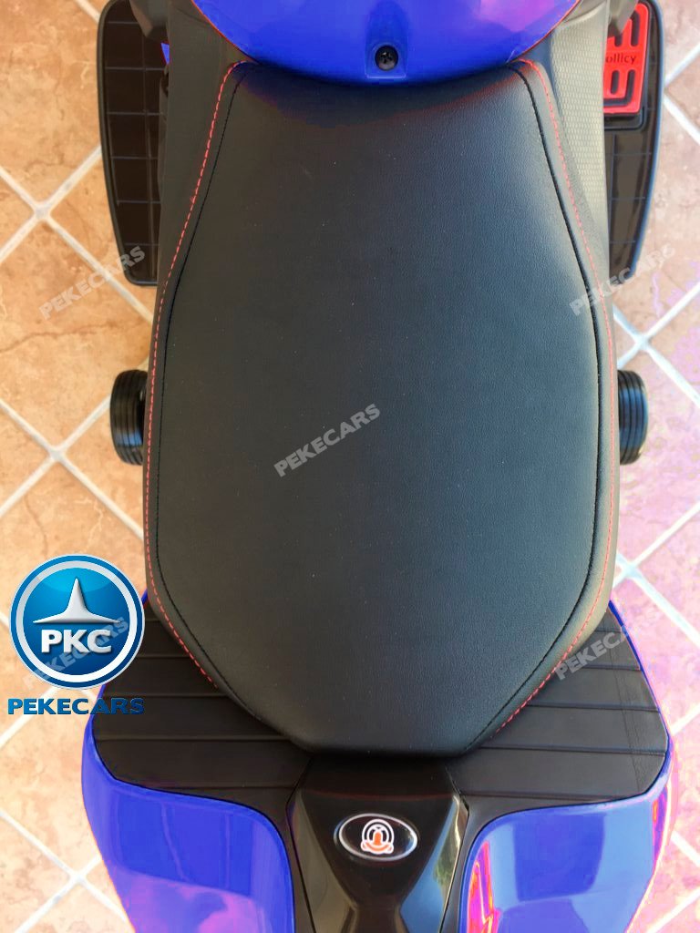 Moto electrica para niños Ducati Panigale Style Azul asiento en piel