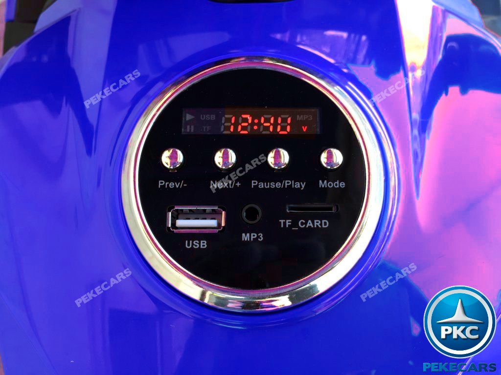 Moto electrica para niños Ducati Panigale Style Azul display de sonido