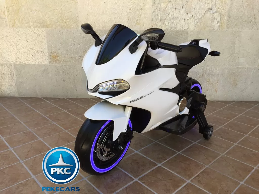 Moto electrica para niños Ducati Panigale Style Blanca