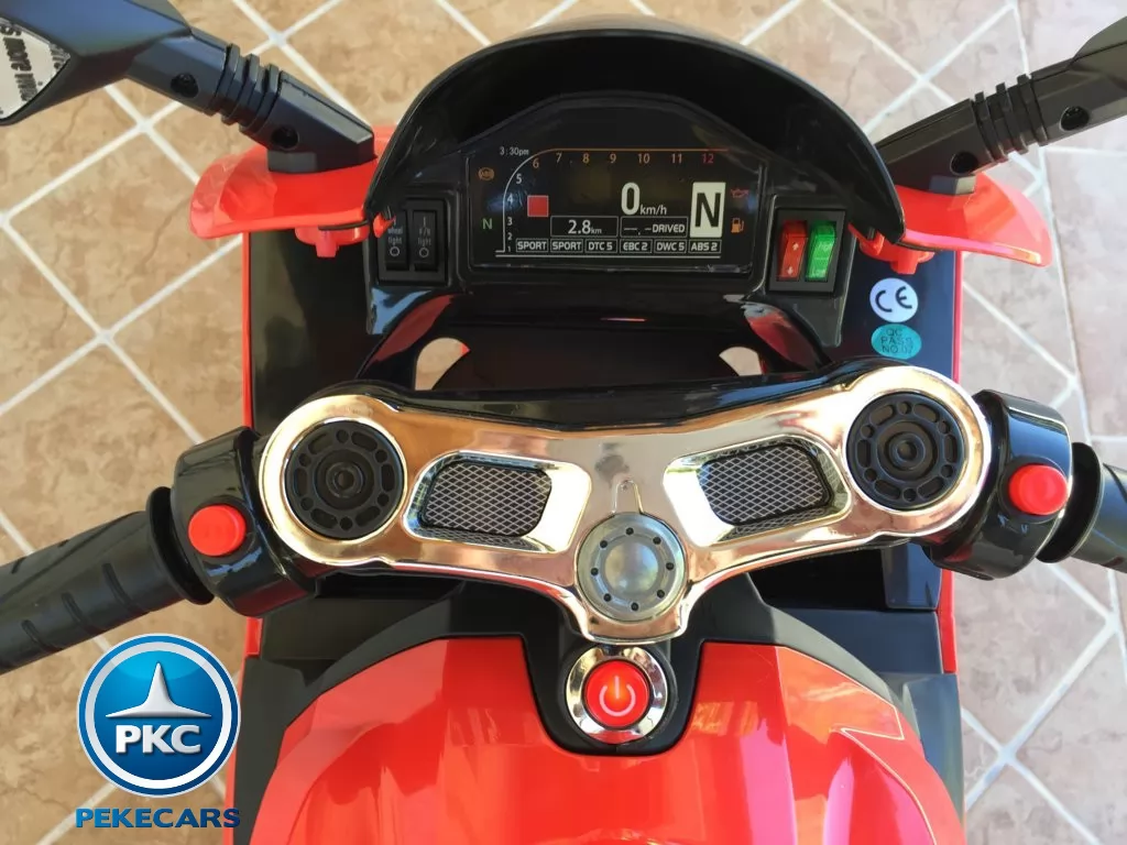 Moto electrica para niños Ducati Panigale Style Roja manillar