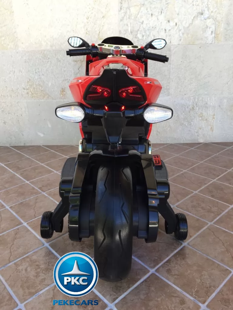Moto electrica para niños Ducati Panigale Style Roja trasera