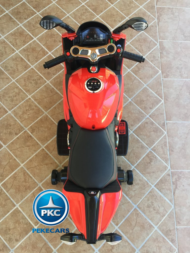 Moto electrica para niños Ducati Panigale Style Roja desde arriba