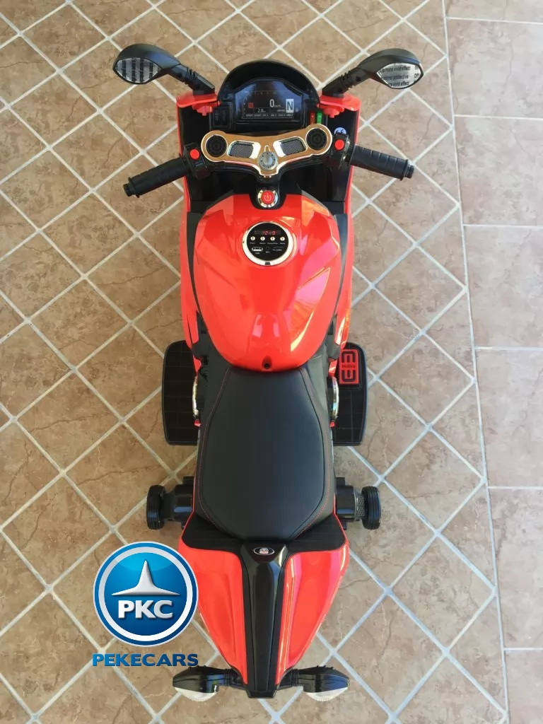 Moto electrica para niños Ducati Panigale Style Roja desde arriba