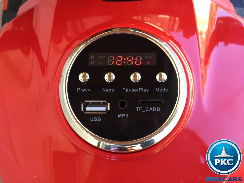 Moto electrica para niños Ducati Panigale Style Roja display de sonido