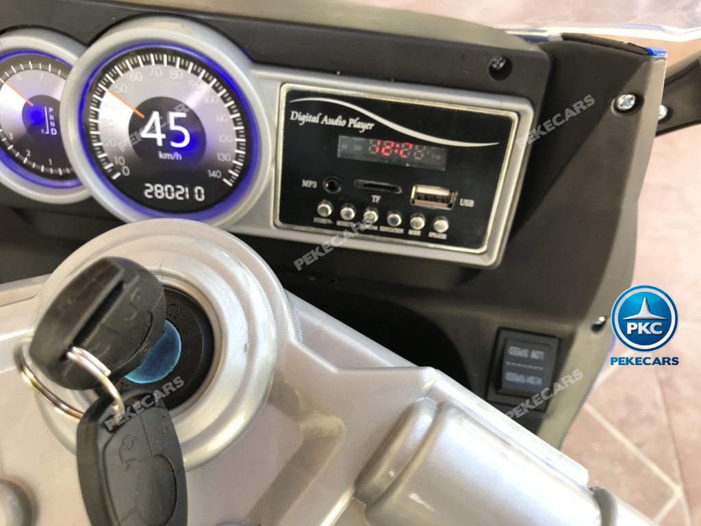 Moto electrica para niños BMW Style C 650 GT 12V Azul conexion USB