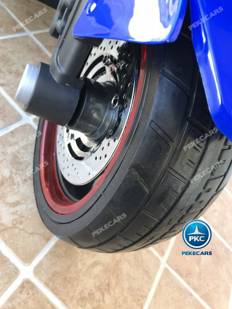Moto electrica para niños BMW Style C 650 GT 12V Azul ruedas de caucho antipinchazos