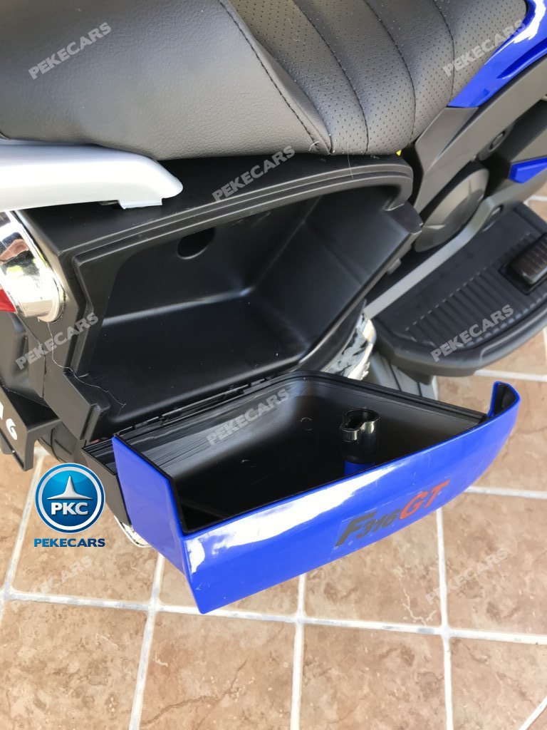 Moto electrica para niños BMW Style C 650 GT 12V Azul maletero