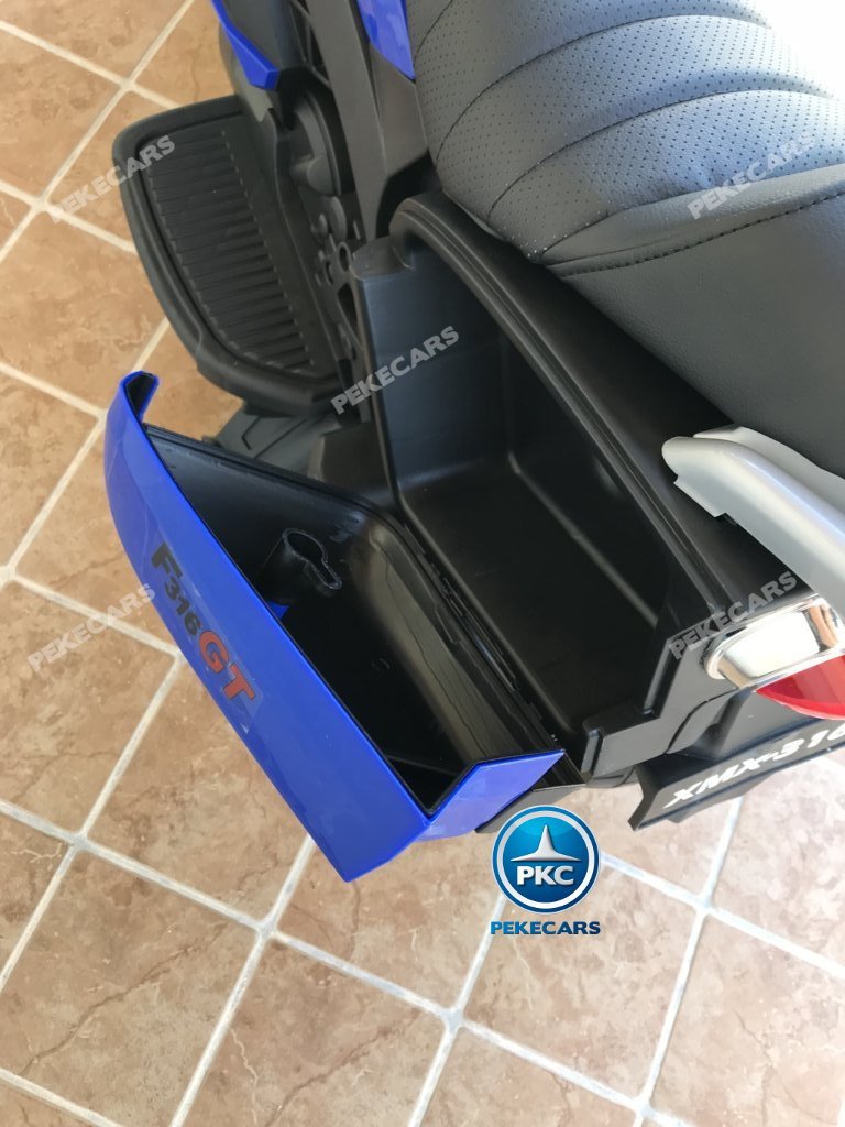 Moto electrica para niños BMW Style C 650 GT 12V Azul maletero trasero