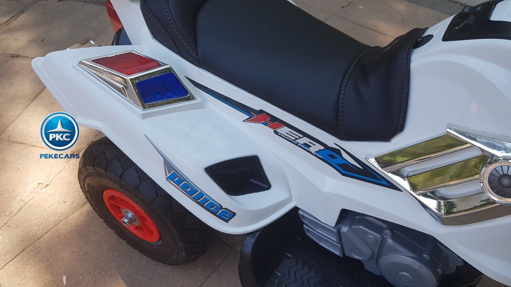 Moto electrica infantil de policia 12V Blanca