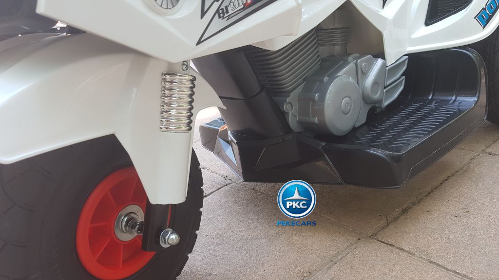 Moto electrica infantil de policia 12V Blanca