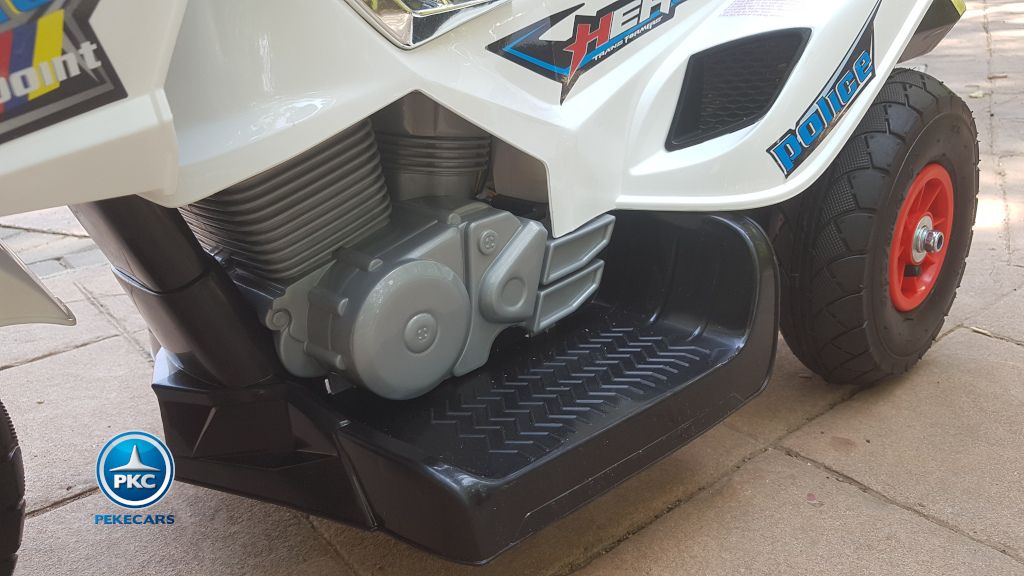 Moto electrica infantil de policia 12V Blanca