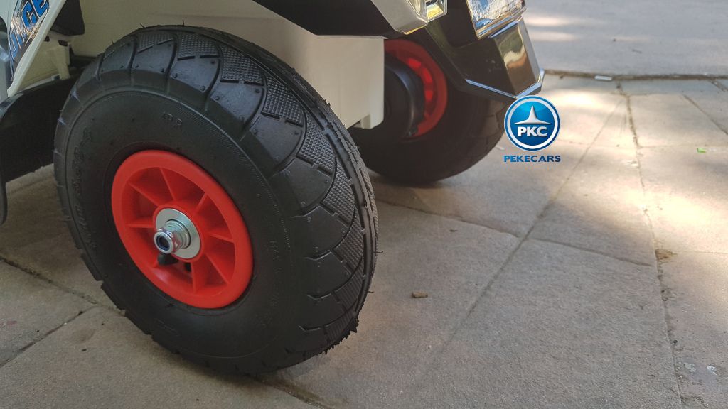 Moto de policia para niños 12v blanca