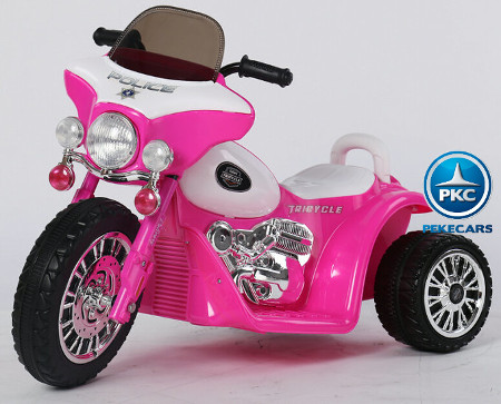 Trimoto policia 6V Rosa