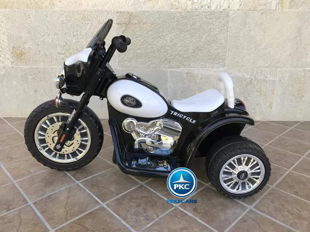 Trimoto electrica para niños de policia 6V Negra