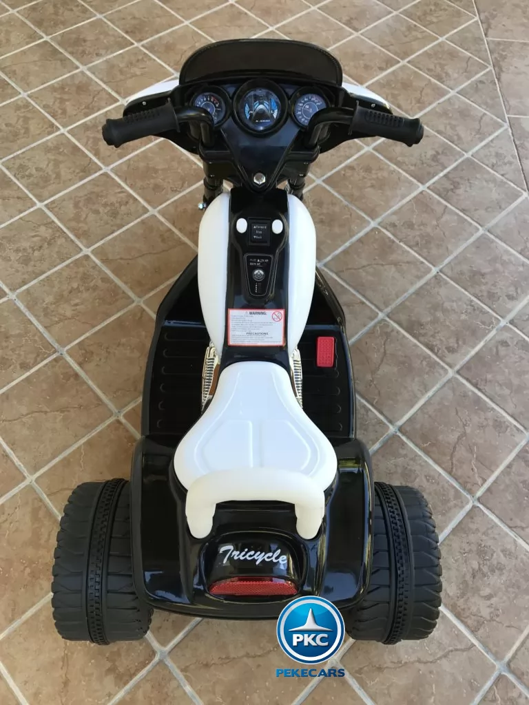 Trimoto electrica para niños de policia 6V Negra