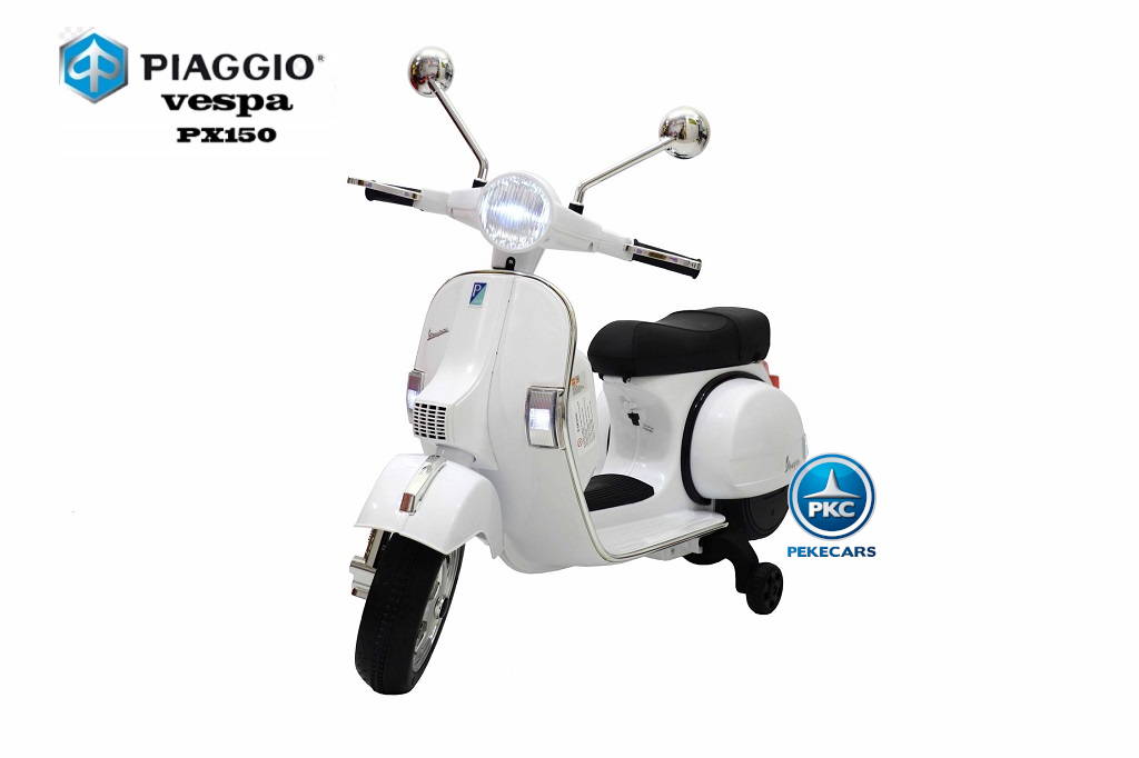 Moto electrica para niños Vespa Clasica Piaggio 12V Blanca