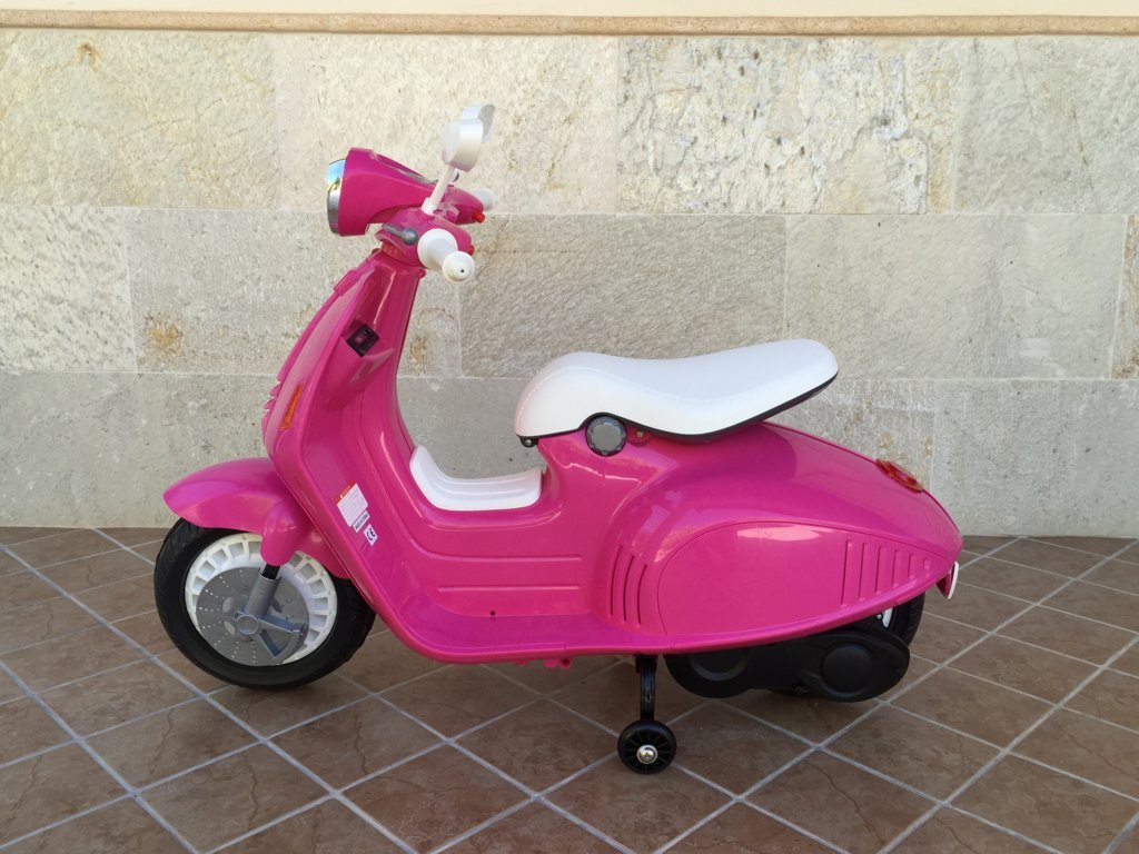 Vespa style 12V Rosa lateral
