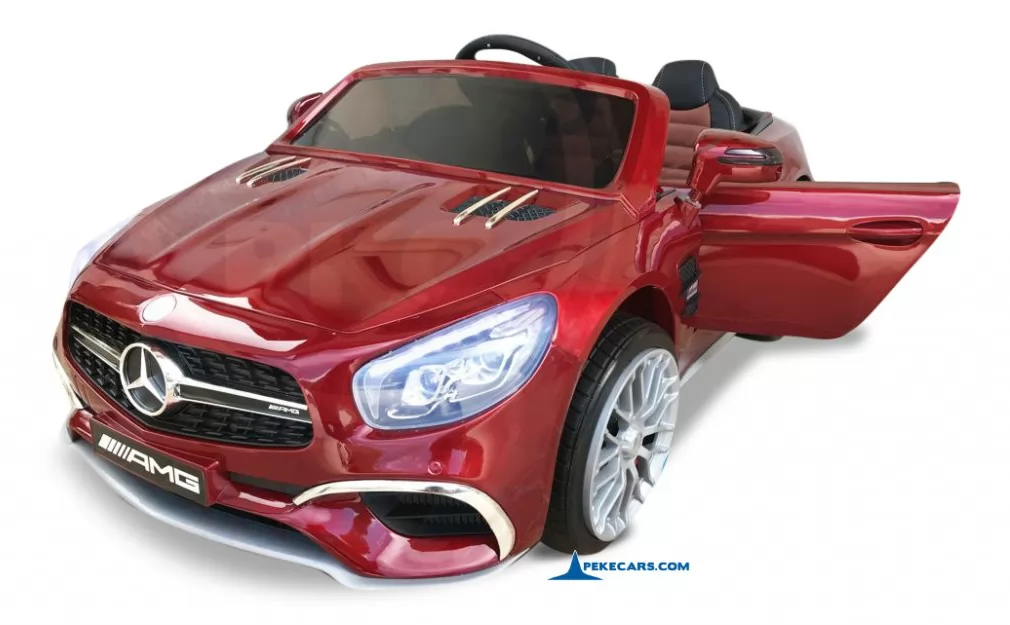 Coche electrico para niños Mercedes SL65 con MP4 Rojo Metalizado vista principal
