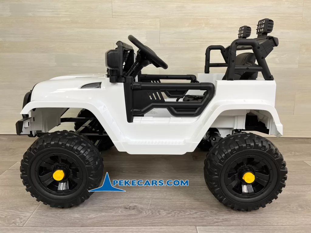 Jeep Mountain King 12V 2.4G Blanco lateral