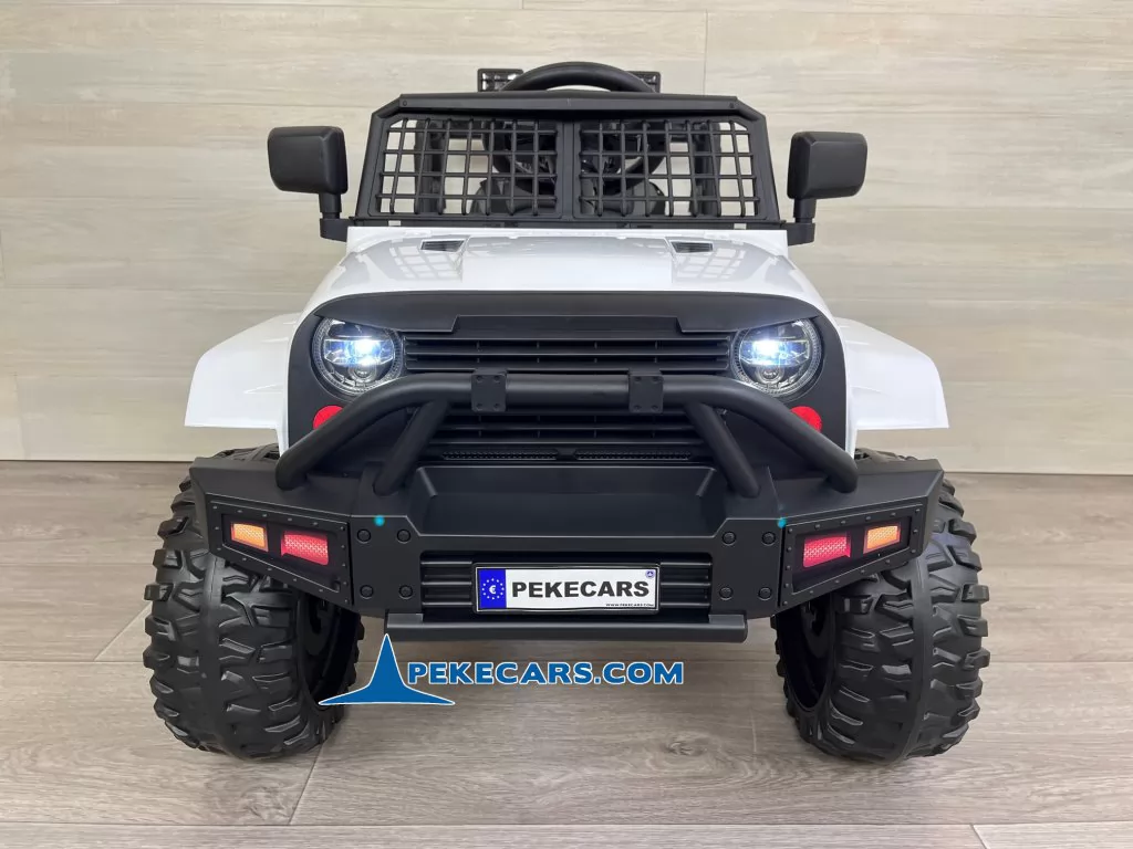 Jeep Mountain King 12V 2.4G Blanco frontal