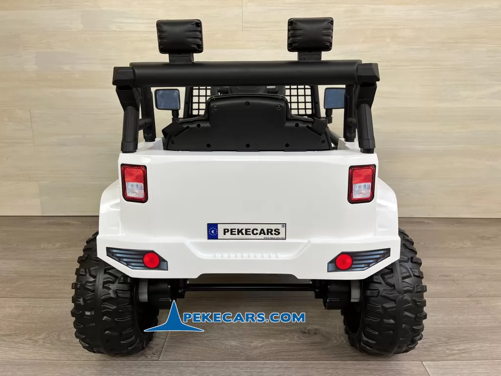 Jeep Mountain King 12V 2.4G Blanco trasera