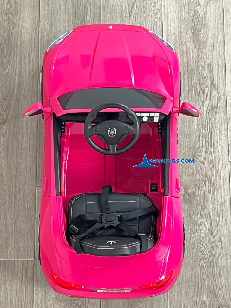 maserati gc sport little rosa coches electricos para niños vista detalle arriba