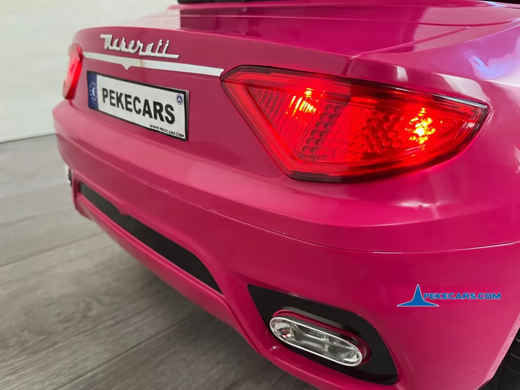 coche electrico niños maserati gc sport little rosa luces detras