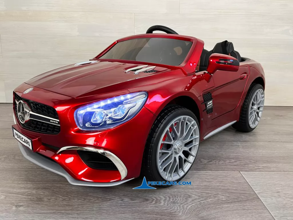 coche electrico niños mercedes sl65 mp4 rojo metalizado frente