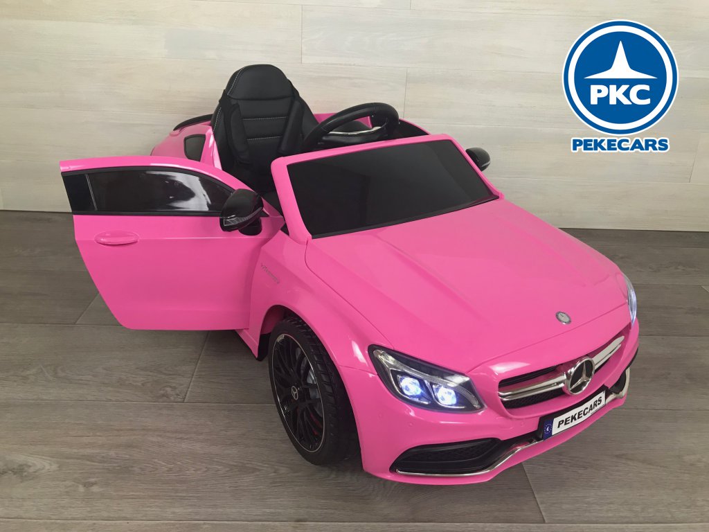 Coche electrico para niños Mercedes C63 Rosa