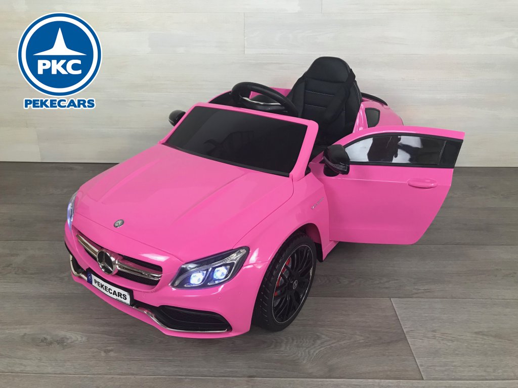 Coche electrico para niños Mercedes C63 Rosa vista principal