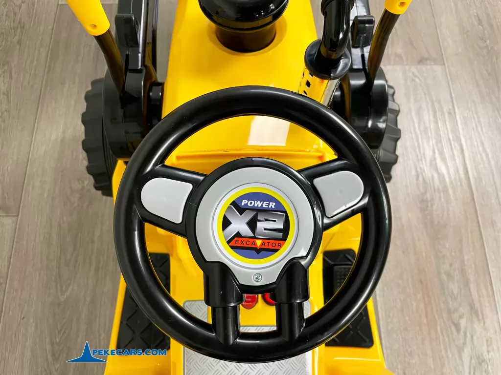 Tractor Eléctrico Peketrac 1005 12V 2.4G Amarillo volante