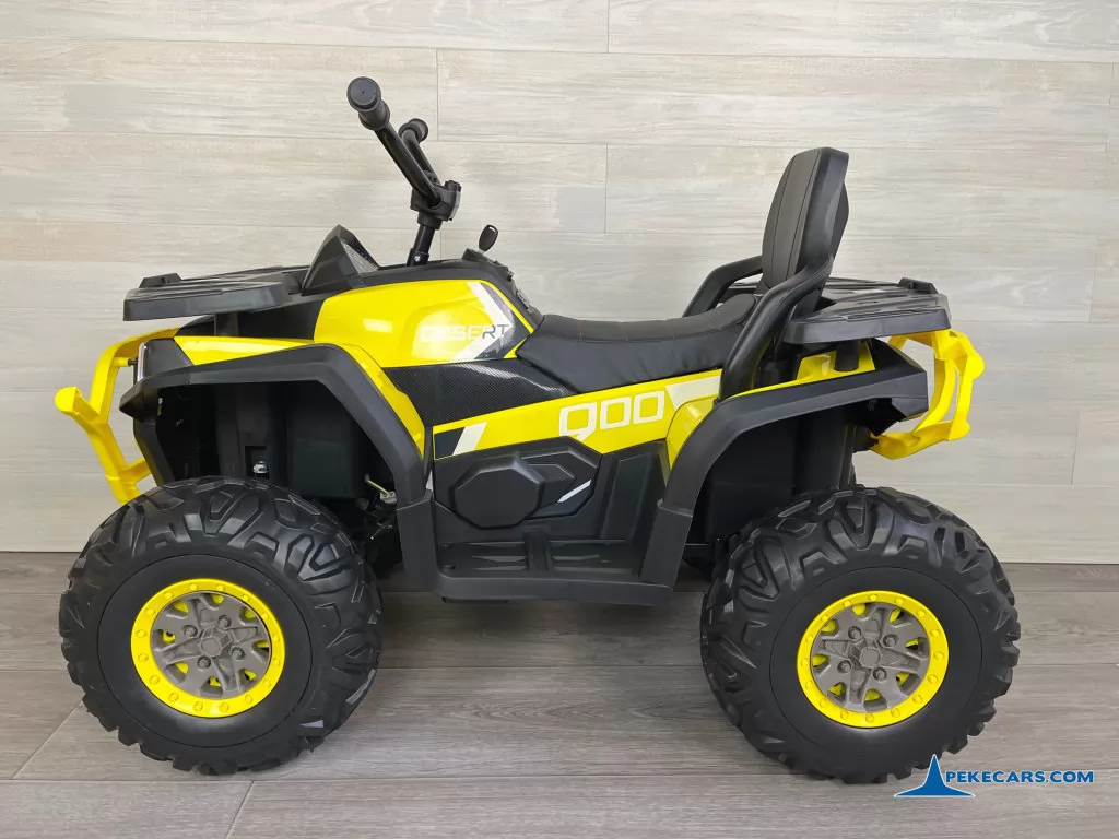 Quad eléctrico para niños Desert 12V 2.4G Amarillo lateral