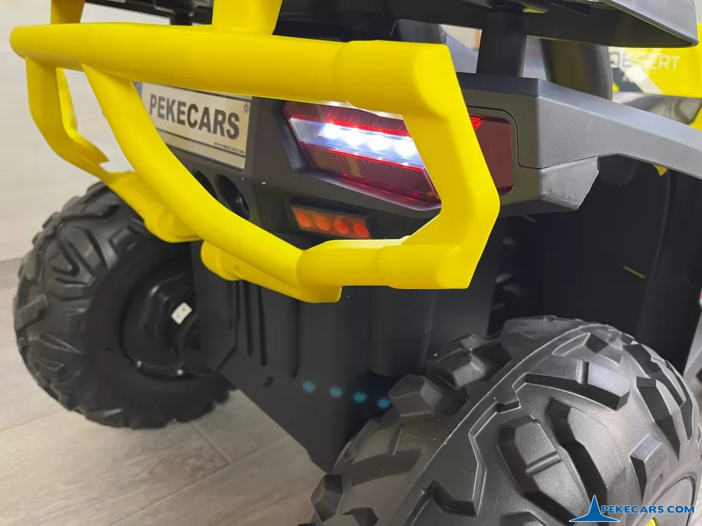Quad eléctrico para niños Desert 12V 2.4G Amarillo paragolpes