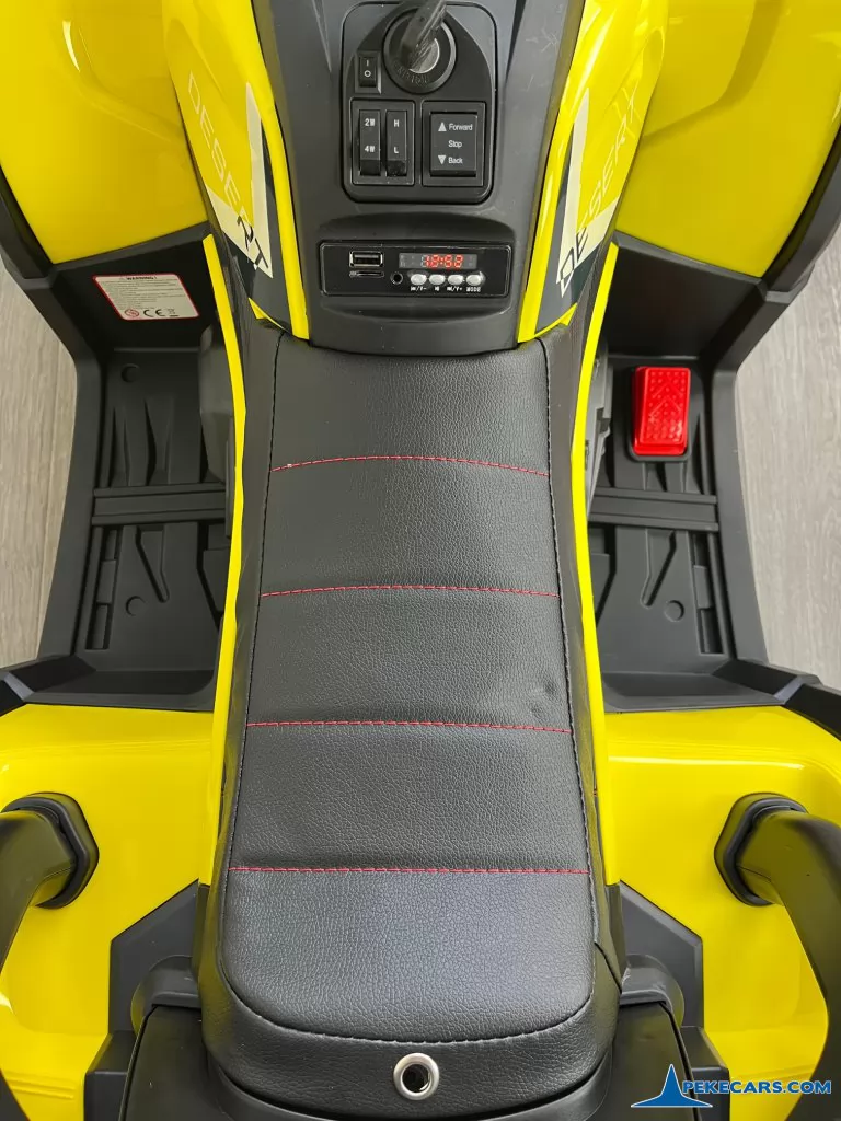 Quad eléctrico para niños Desert 12V 2.4G Amarillo asiento