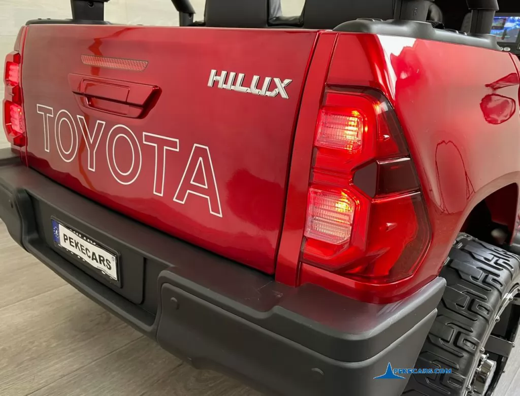 coches teledirigidos toyota hilux mp4 rojo metalizado luces traseras