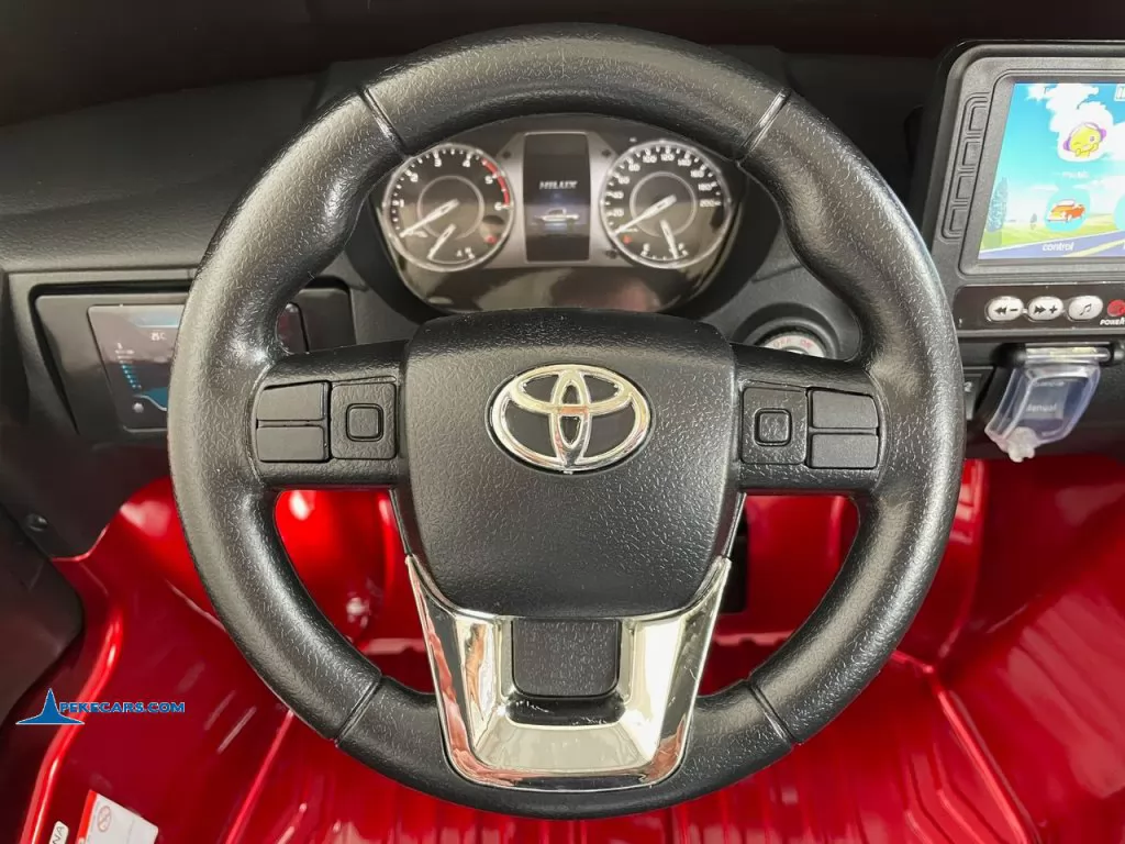coches teledirigidos toyota hilux mp4 rojo metalizado volante