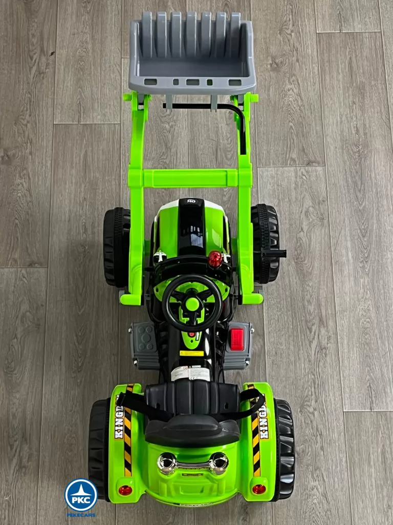 Tractor para montar verde claas style con pala delantera
