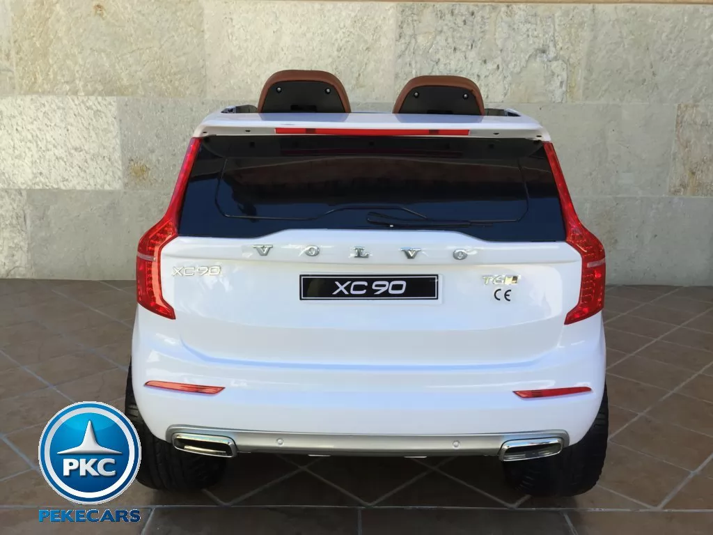 Coche electrico para niños Volvo XC90 Blanco vista trasera