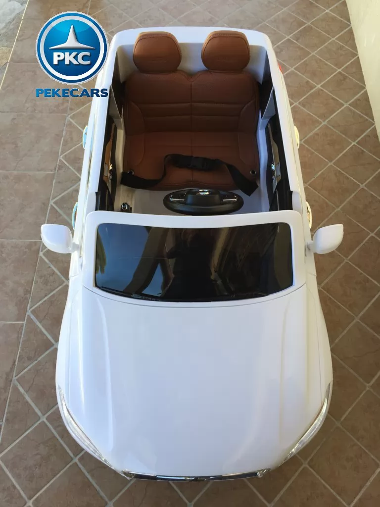 Coche electrico para niños Volvo XC90 Blanco desde arriba