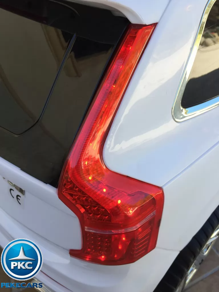 Coche electrico infantil Volvo XC90 Blanco luces traseras