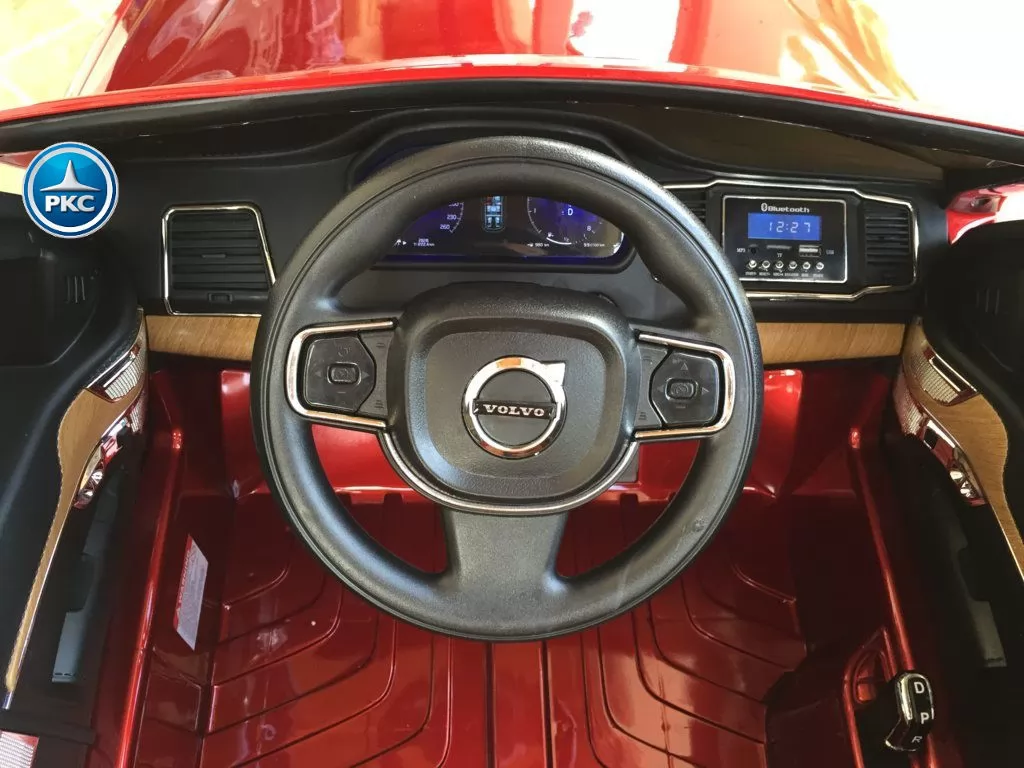 Coche electrico infantil Volvo XC90 Rojo Metalizado volante