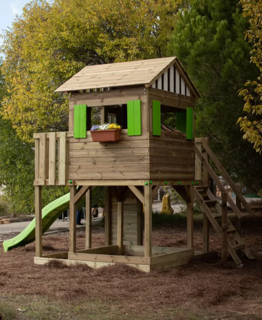 Parque Infantil Lollipop L - vista trasera en jardin