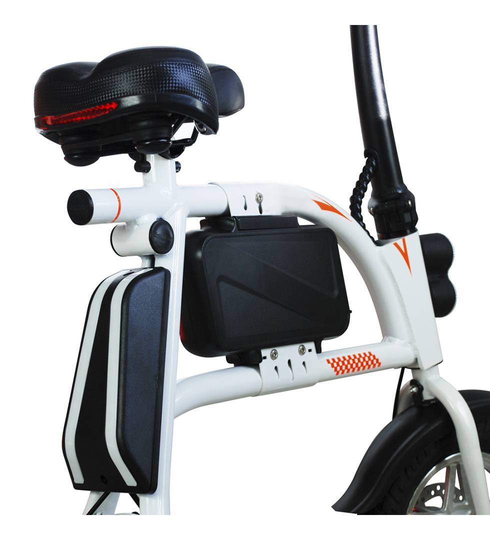 Patinete eléctrico E-Bike S1400W Brushless Blanco vista trasera 2