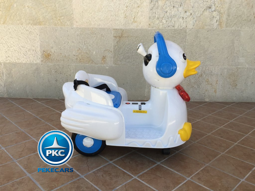 Pato Eléctrico para niños 6V Blanco