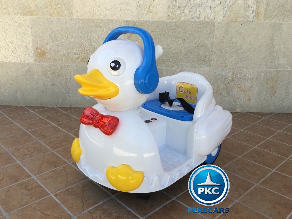 Pato Eléctrico para niños 6V Blanco