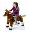 Ponycycle joey mediano marron con niña