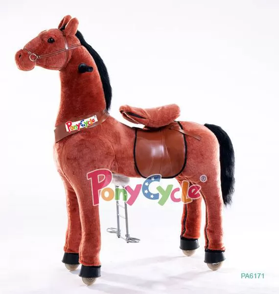PonyCycle Caballo Rojo-Marrón Grande Profesional