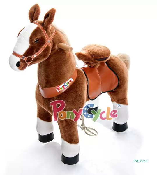 Ponycycle de uso profesional caballo marron con pezuñas blancas pequeño