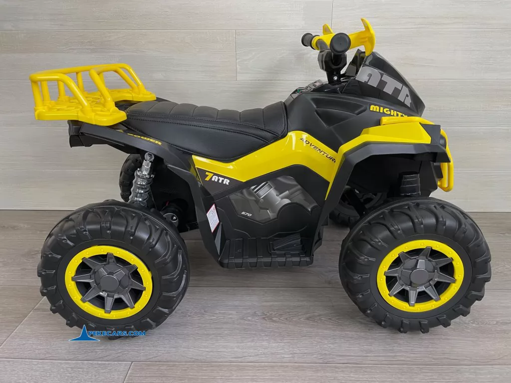 Quad Eléctrico ATR 12V 2.4G Amarillo vista izquierda